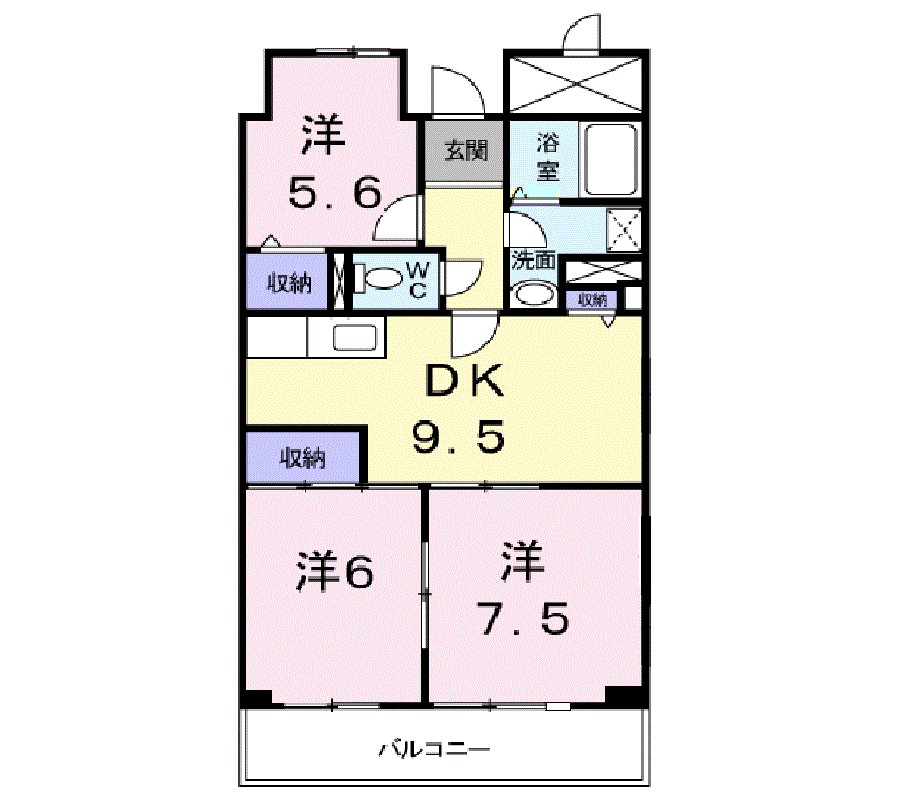 エステートピア小田原 403号室 間取り