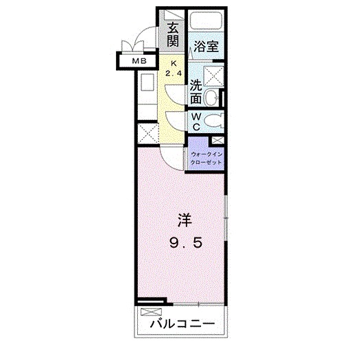 アンバーヒルズ 201号室 間取り