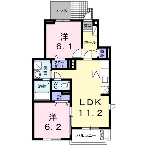 けやきフォレスト 101号室 間取り