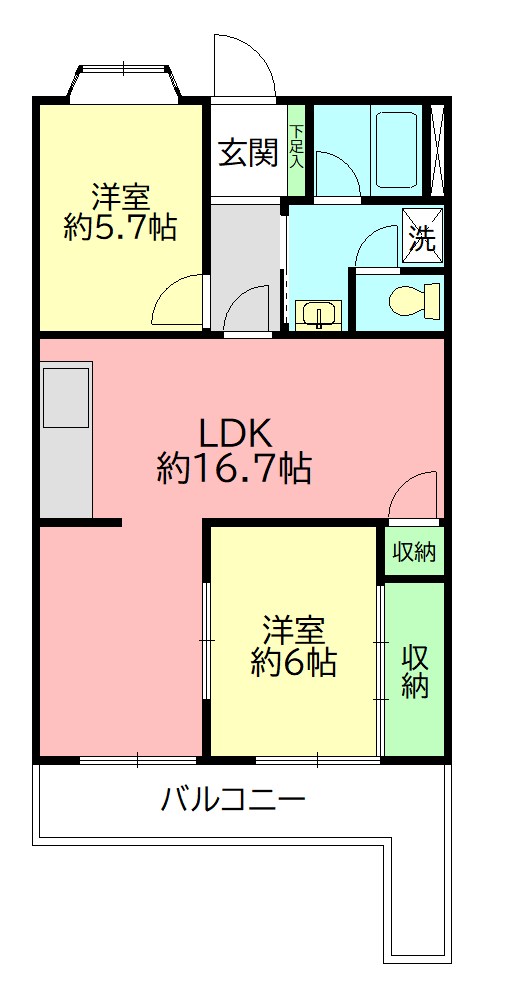 ロイヤルプラザ湘南 203号室 間取り