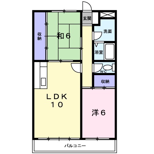 マリッチ大舘Ⅰ号館 203号室 間取り