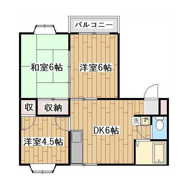 フローラⅡ 102号室 間取り