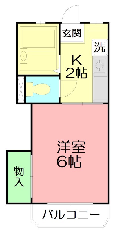 コーポ・クレイン 203号室 間取り