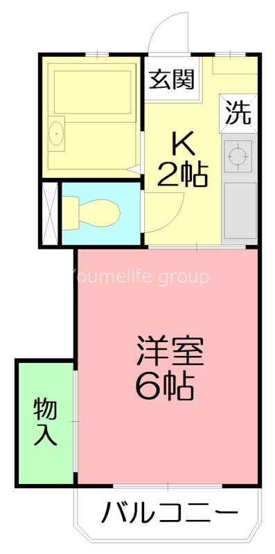 コーポ・クレイン 201号室 間取り
