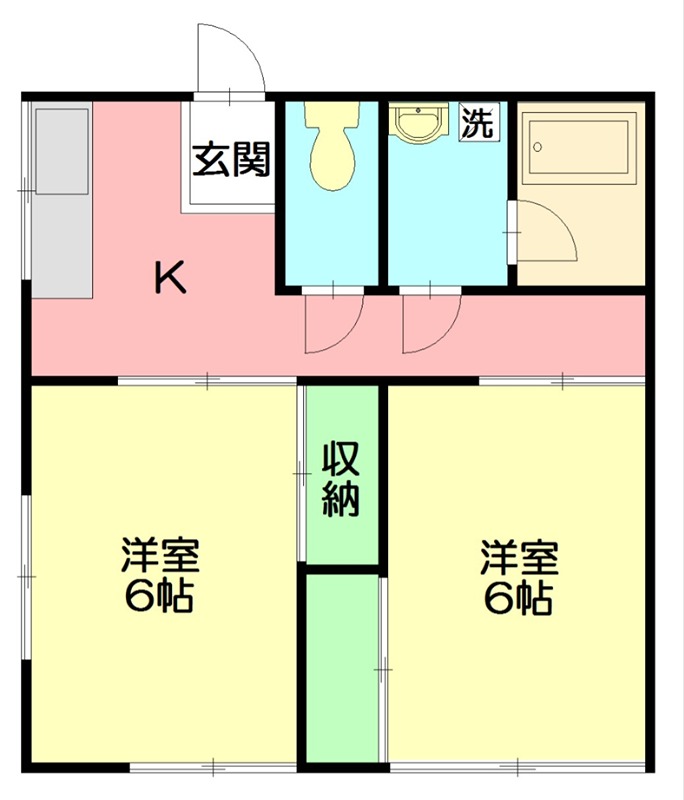 メゾン十二所 201号室 間取り