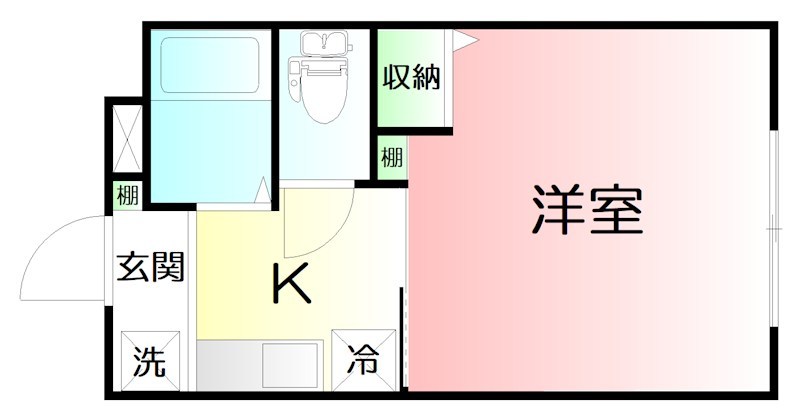 Aube藤沢 102号室 間取り