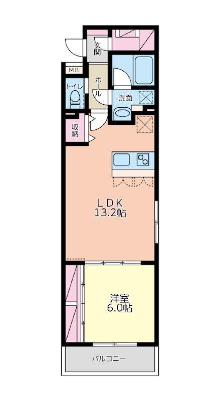 ＶＲＤ伊勢原 0203号室 間取り