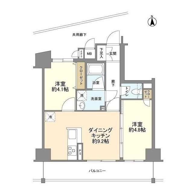 アンベリール本厚木 402号室 間取り