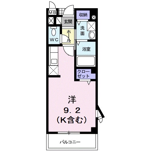 デュ・フォーレ 201号室 間取り