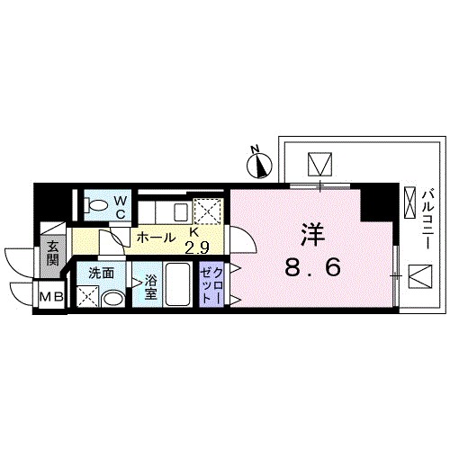エトワール 201号室 間取り
