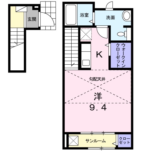 マオ：コリーヌ 203号室 間取り