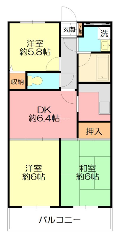 フジレジデンス 303号室 間取り