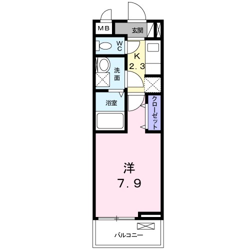 カーンズ高座渋谷 104号室 間取り
