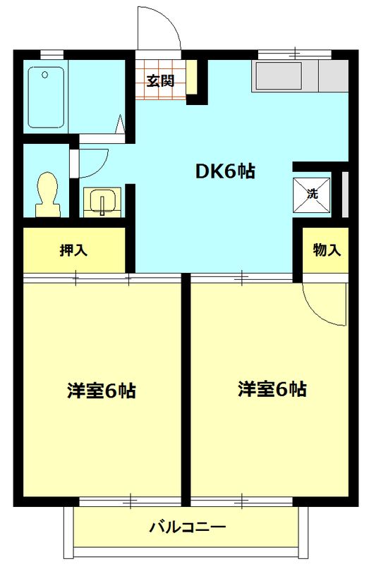 ハイツフヨウＡ 202号室 間取り