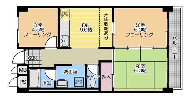 第２サニーハイツヒライ 204号室 間取り