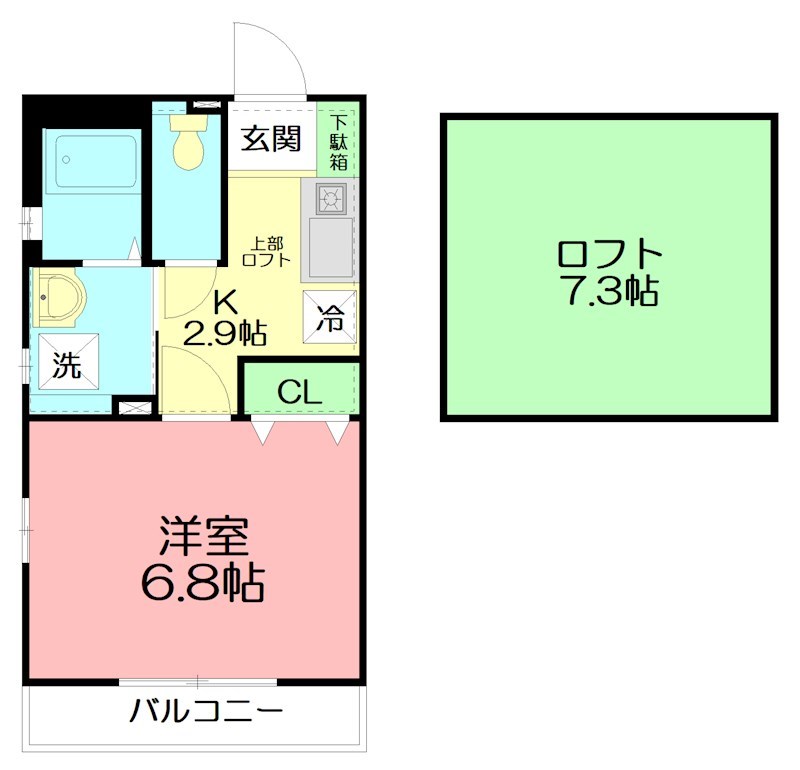 シュールメゾン戸塚  208号室 間取り