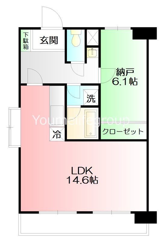 ゴールドウィン湘南 701号室 間取り
