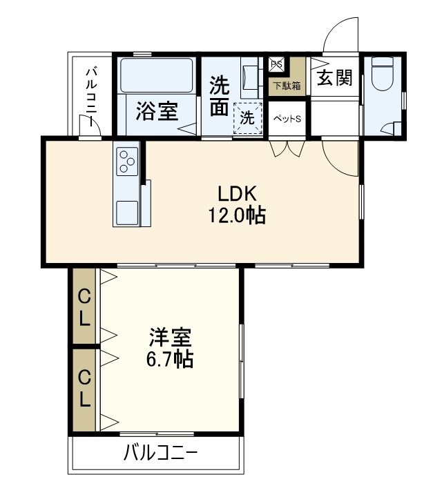 ヴァンベールMAI 0201号室 間取り