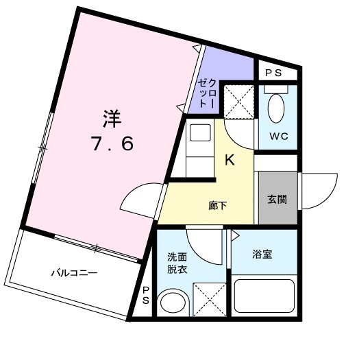 マロン　レジデンス 201号室 間取り