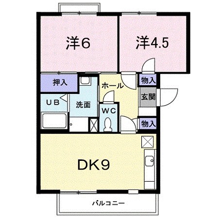 リバーサイドハイツ 103号室 間取り