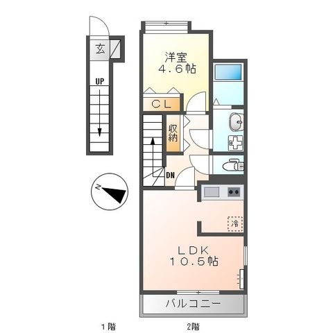 シリウスヴィア 203号室 間取り