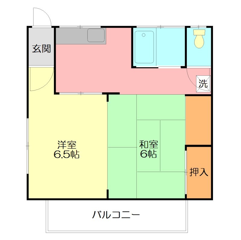 長谷ハイツ 203号室 間取り