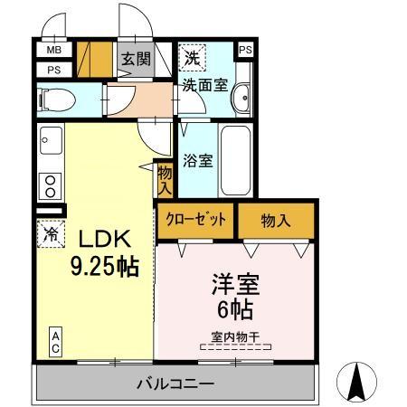 グリーンビレッジ 302号室 間取り