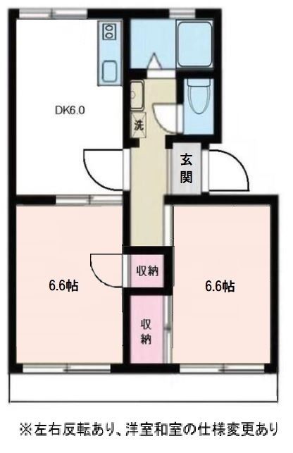 パストラル湘南Ⅰ・Ⅱ 1102号室 間取り