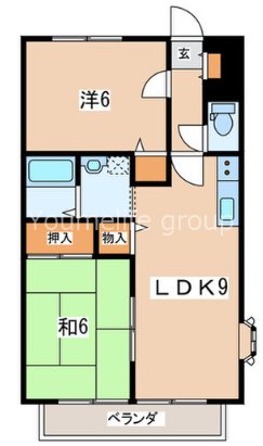 NRハイムⅡ 102号室 間取り