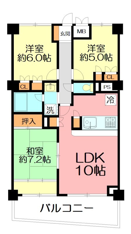 ガーデンコート洋光台 303号室 間取り