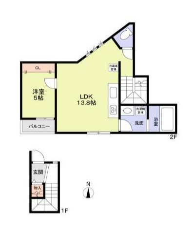 ＳＯＵＴＨＥＲＮ　ＶＩＬＬＡＧＥ　ＩＩ 2B号室 間取り