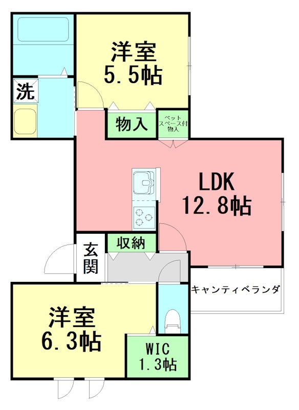 ヴェールマラン鎌倉 201号室 間取り