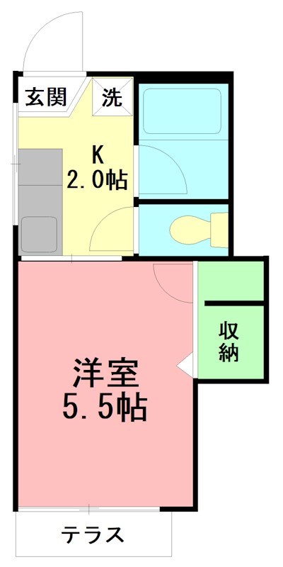 イーハトーブ海老名 101号室 間取り