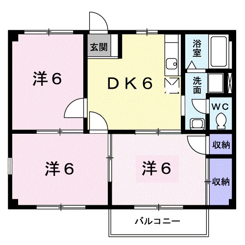 グレースコート 202号室 間取り