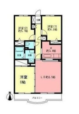 クレール湘南 306号室 間取り