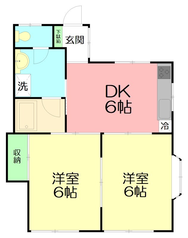 コーポ塩川 101号室 間取り