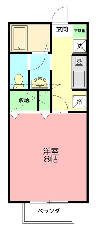 アムール 201号室 間取り