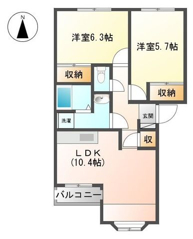 エバーフォーティワン 201号室 間取り