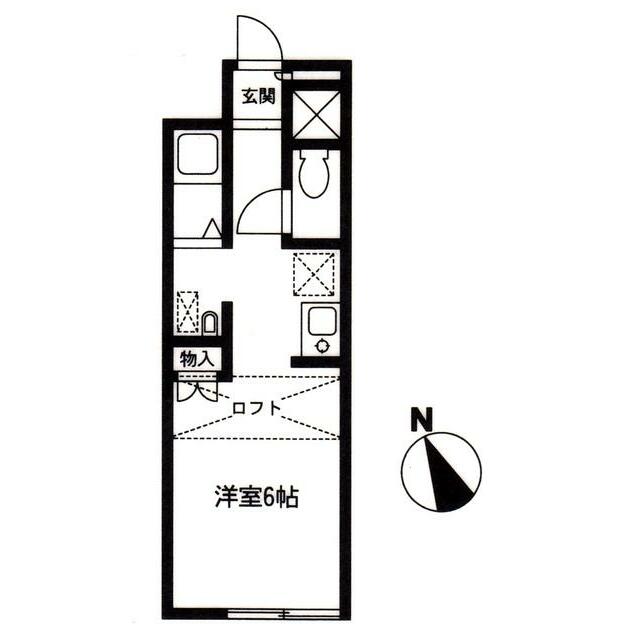 プチメゾン蛍 107号室 間取り