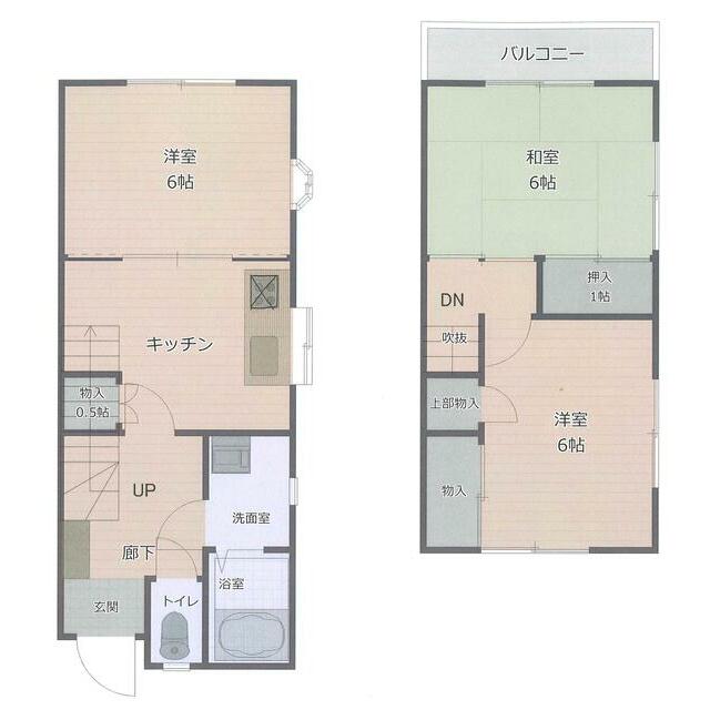 テラスコジマ B号室 間取り