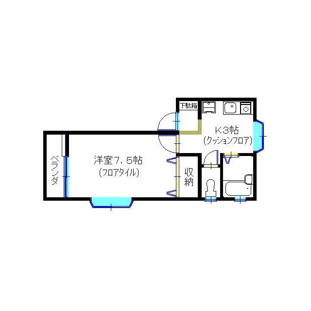 ローゼス湘南 B202号室 間取り