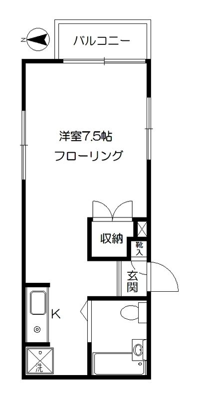 アペックス戸塚Ｂ棟 202号室 間取り
