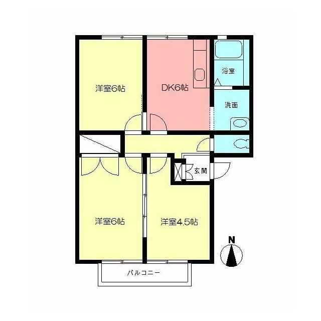 メゾンパークサイド 202号室 間取り