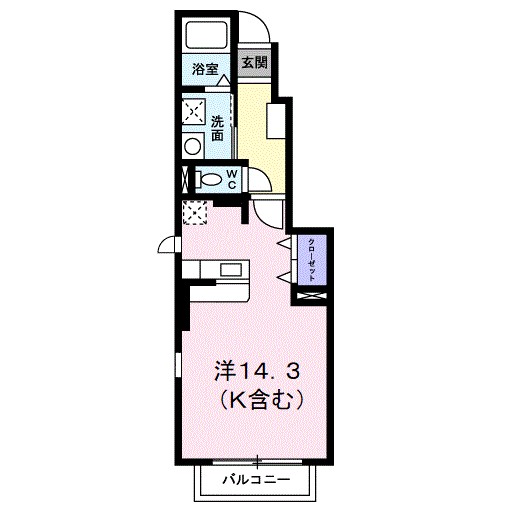 シャネル 105号室 間取り