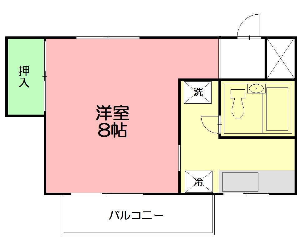 タウンヒルハイツ 106号室 間取り