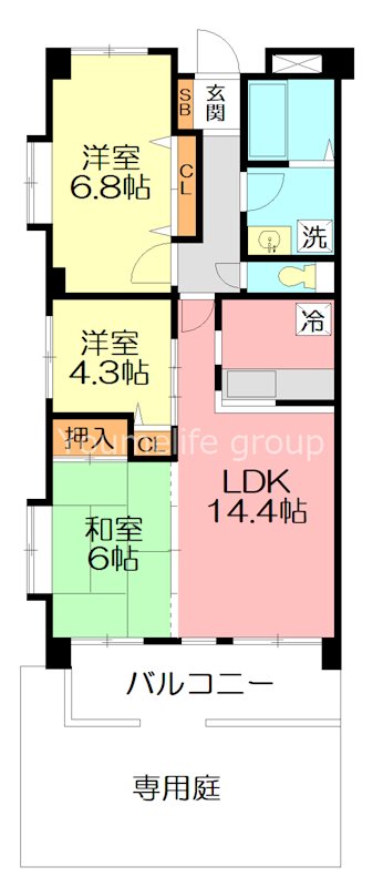 ベルシャイン厚木 305号室 間取り