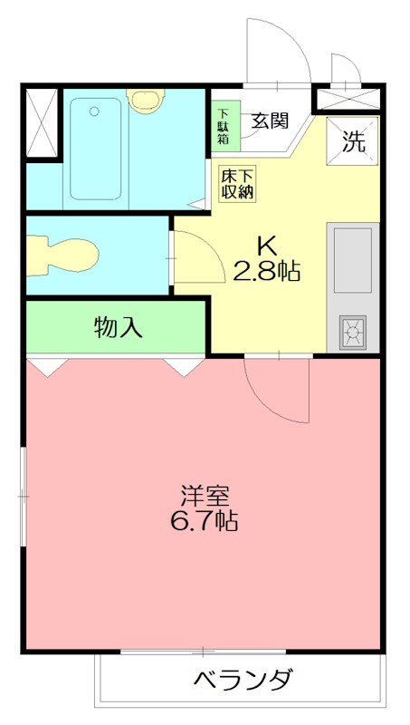 アンシャンテ 101号室 間取り