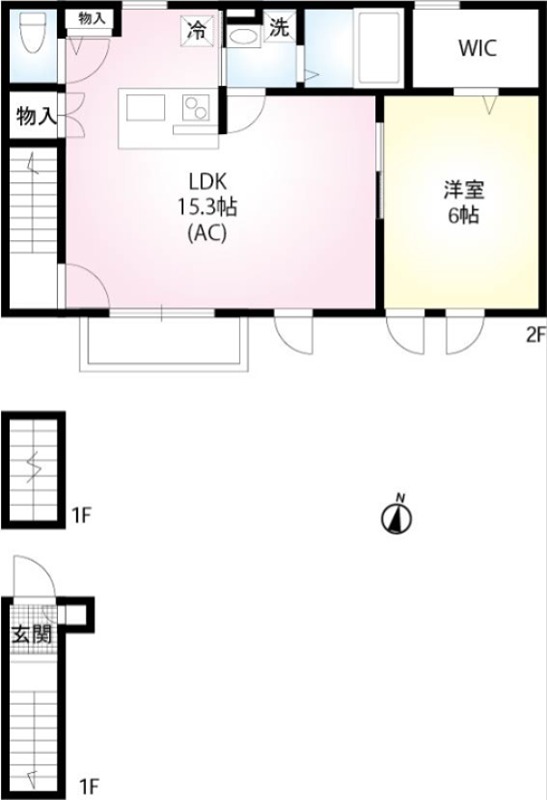 桜山テラス 201号室 間取り
