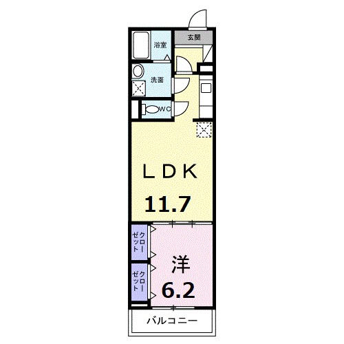 ｅｖｅｒｙ 202号室 間取り