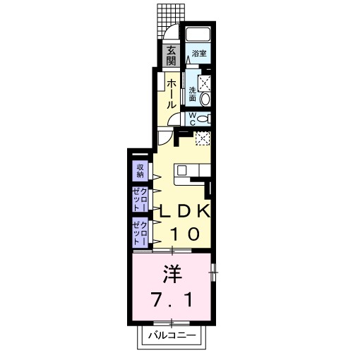 ブライトフラワーＡ 101号室 間取り